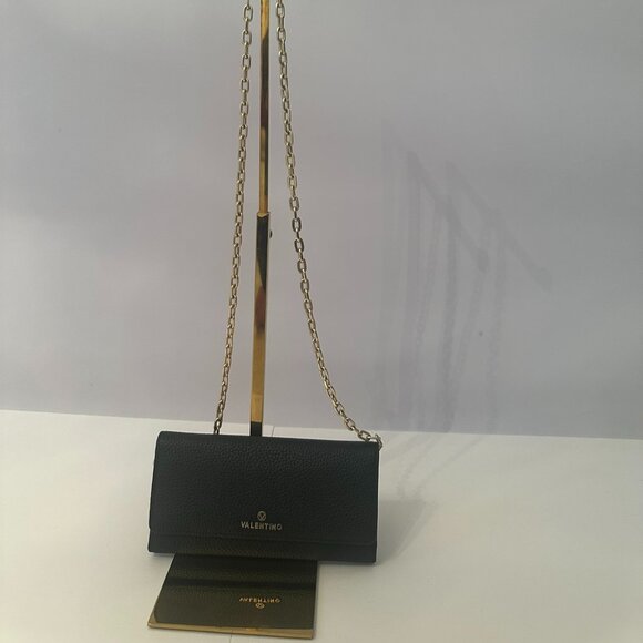 Valentino by Mario Valentino Black Leather Crossbody Bag - Picture 2 of 11